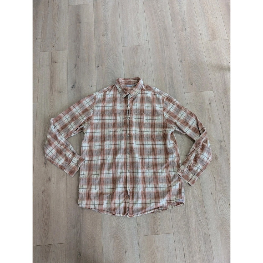 Gramicci Mens Shirt X-Large Multi Plaid‎ Button Up Long Sleeve Outdoor Casual